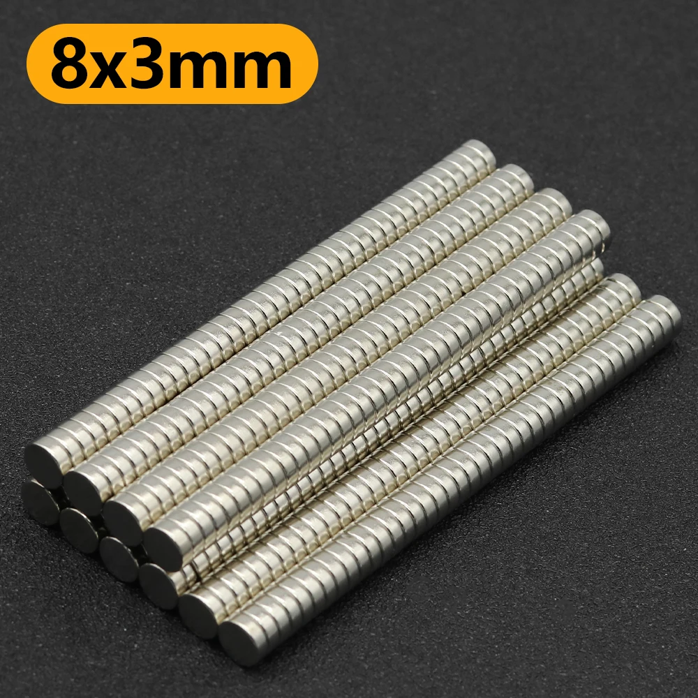 

5~1000Pcs 8mm x 3mm N35 NdFeB Round Magnet Super Powerful Neodymium Magnets Strong Permanent Magnetic imanes Disc 8x3