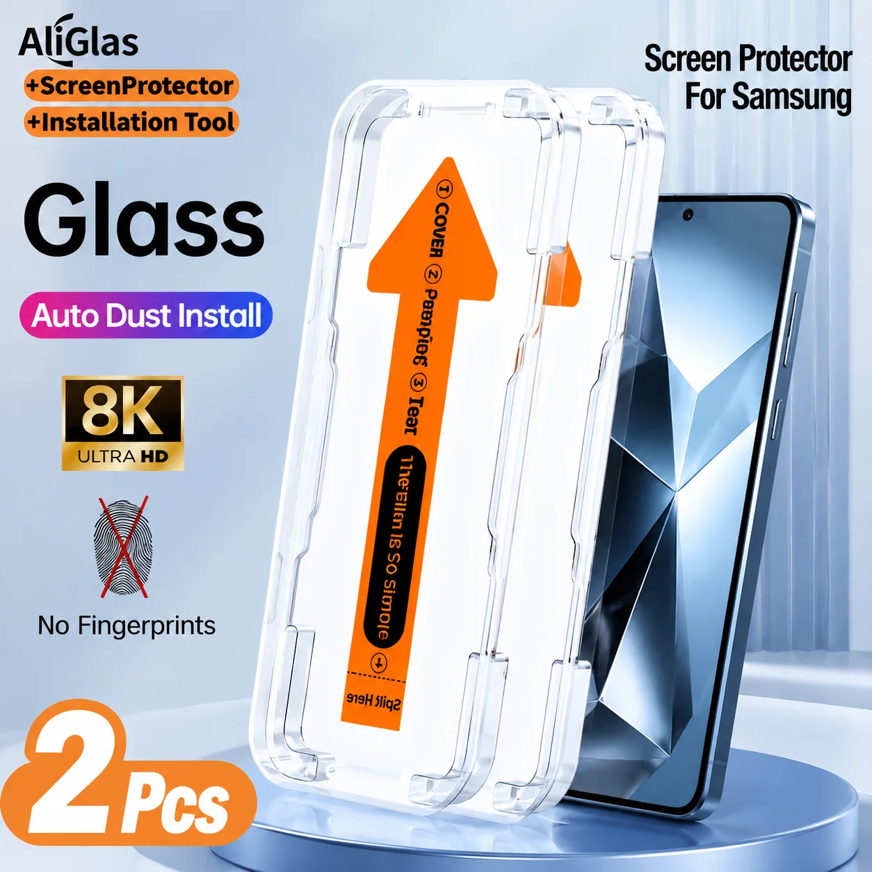 2Pcs HD Screen Protector suitable for Samsung Galaxy S25 S24 Ultra FE S24 S25 Plus S24 S23 S22 S21 Plus Easy Installation Film