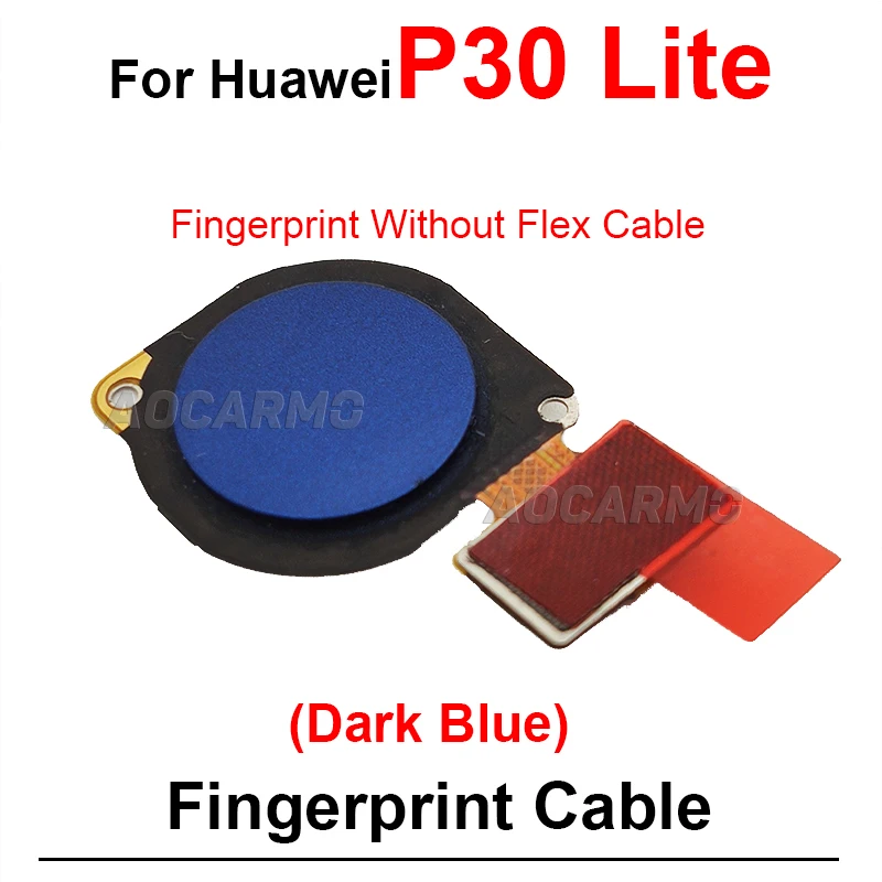 For Huawei P30 Lite Fingerprint Button Ring Sensor Flex Cable Repair Parts Black Dark Light Blue White