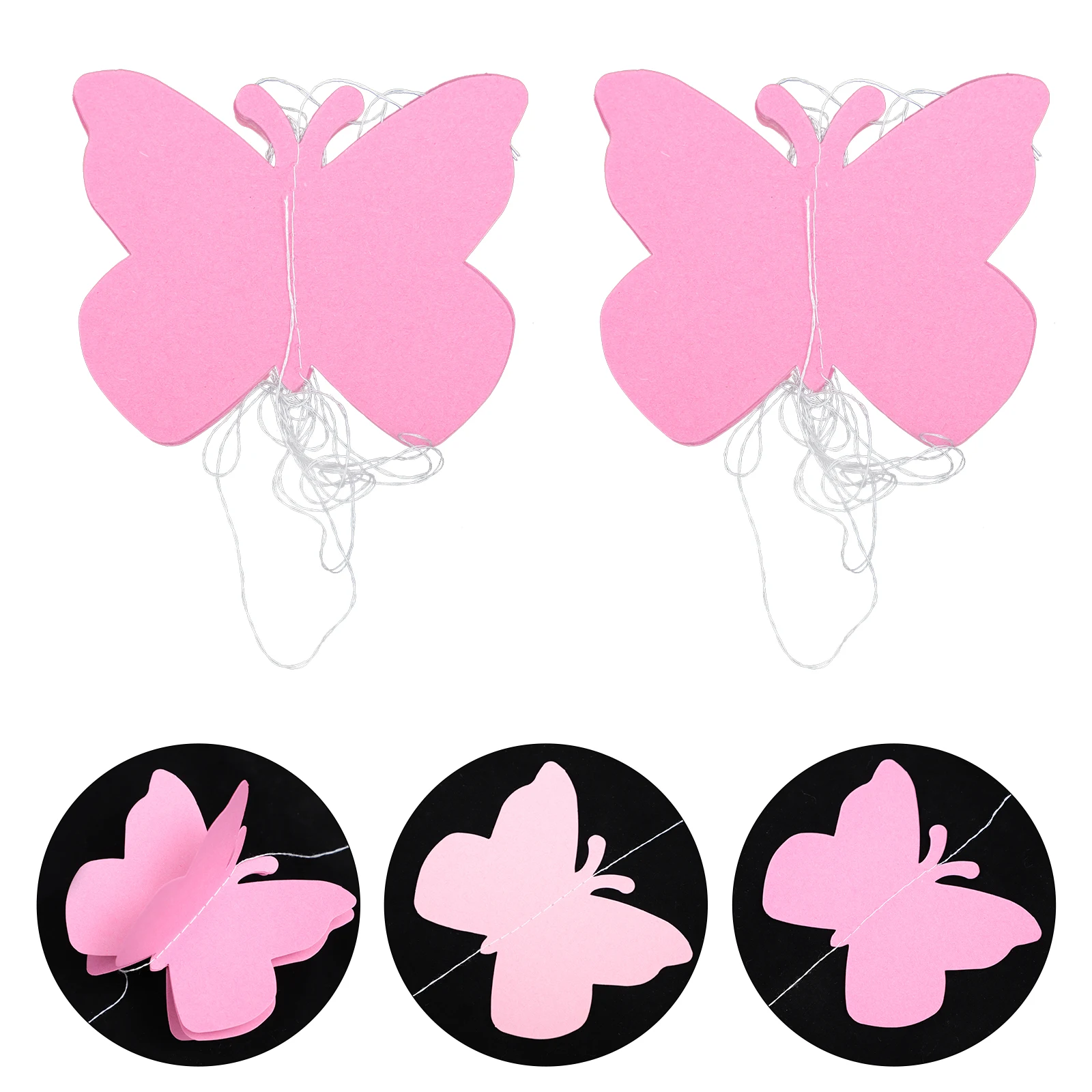 

2pcs Paper Butterflies Garland Large Banner Hanging Decoration Wedding Party Baby Shower Bedroom Kids Room Stylish Design