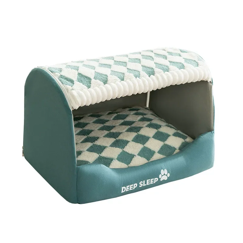 Cute Cusion Kennels PP Cotton Fluffy Dogs Room Half-Closed Puppy Sleeping Nest Foldable Home Puppy Pet Products