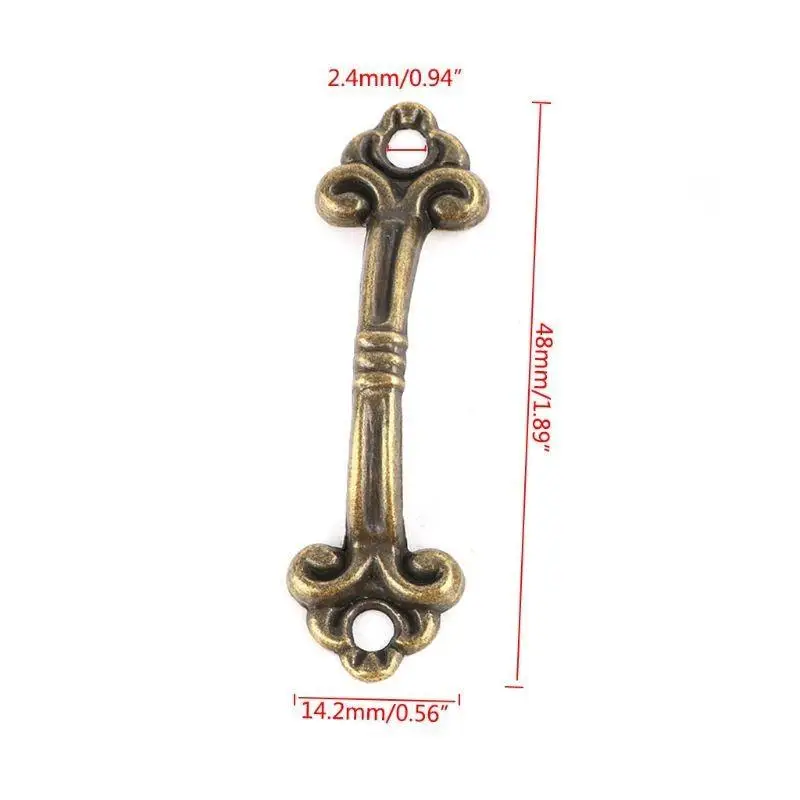 652F 10xWardrobe Knob Zinc Alloy Drawer Handle Cupboard Pulls Not Easy to Rust Fade