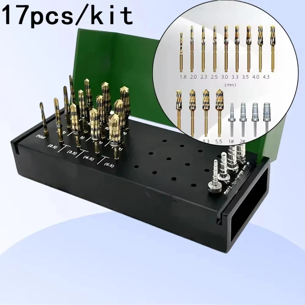 

17Pcs/kit Dental Bur Implant Maxillary Sinus Lift Drills Dental Tools Drills for Surgical Dental Alveolotomy