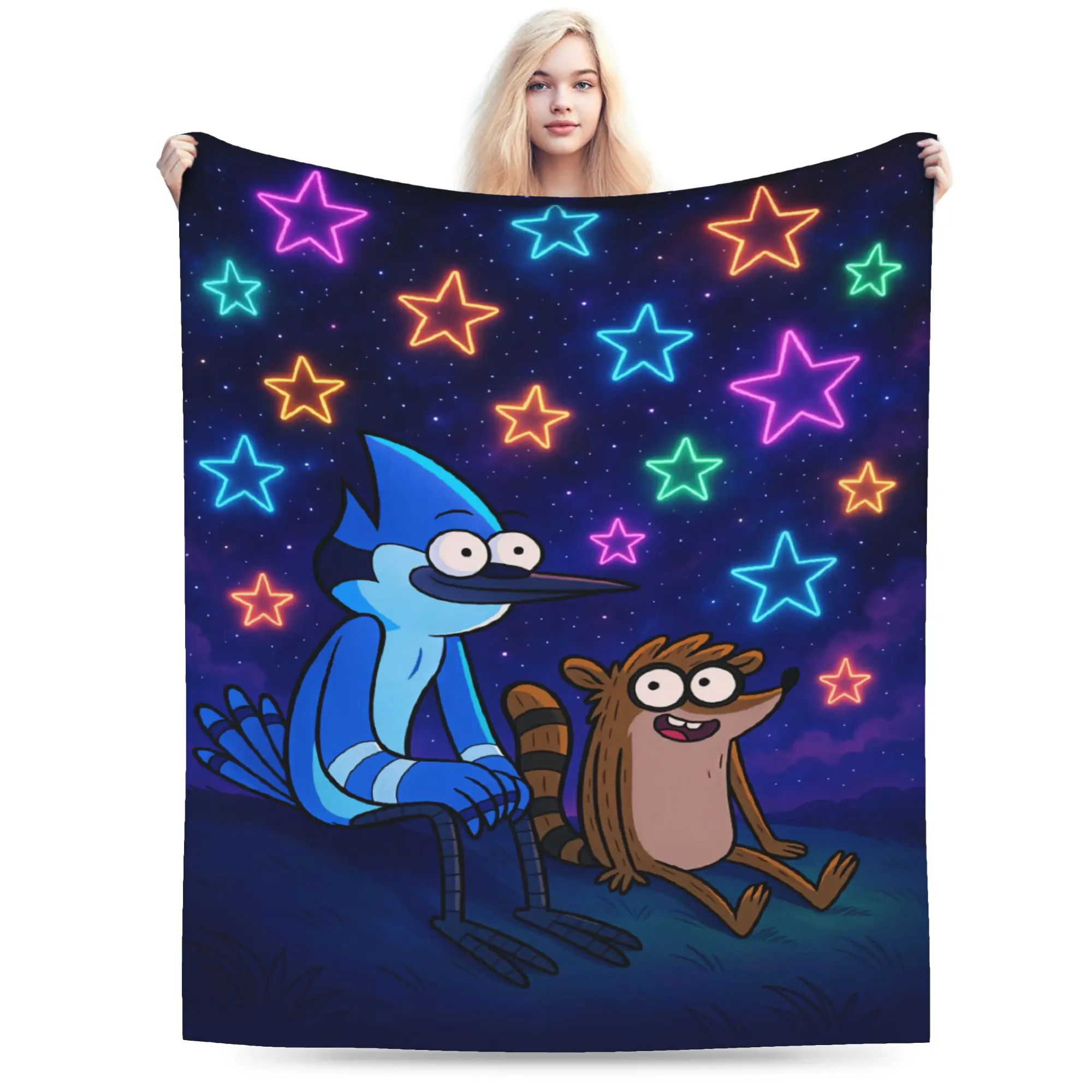 Mordecai And Rigby Regular Show Cartoon Character Blanket Quality Super Warm  Bedding Throws Winter Picnic Couch Chair Bedspread