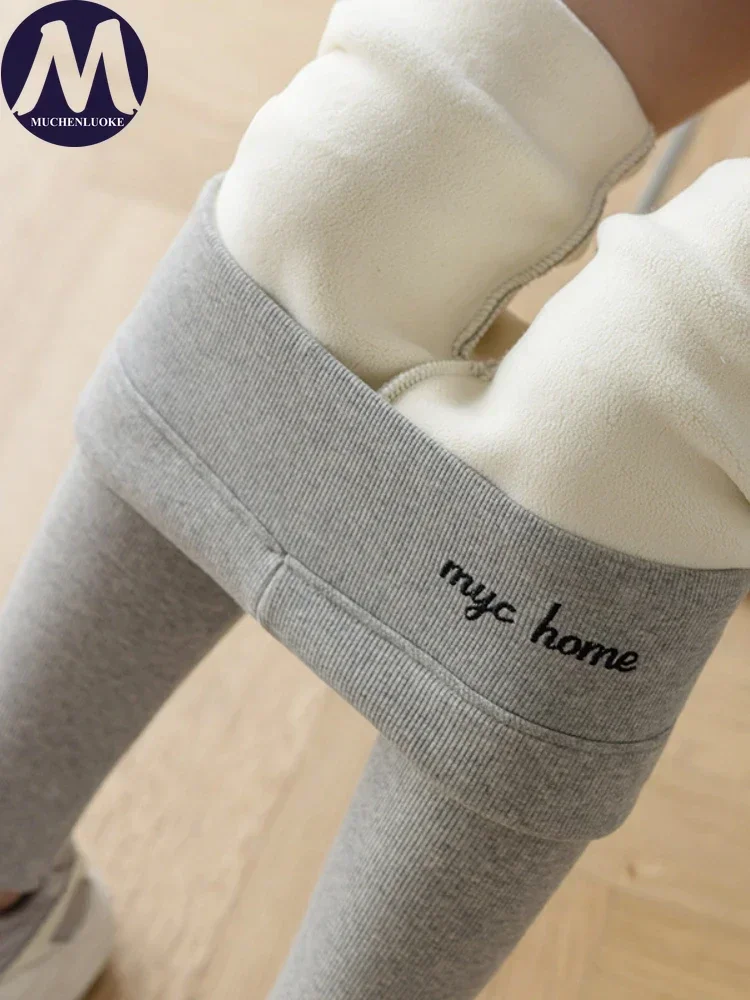 女性用ラムウールタイツ,ハイウエストタイトパンツ,ファッショナブル,スリムフィット,ぬいぐるみ,厚手,暖かい,秋,冬,新しい,2022