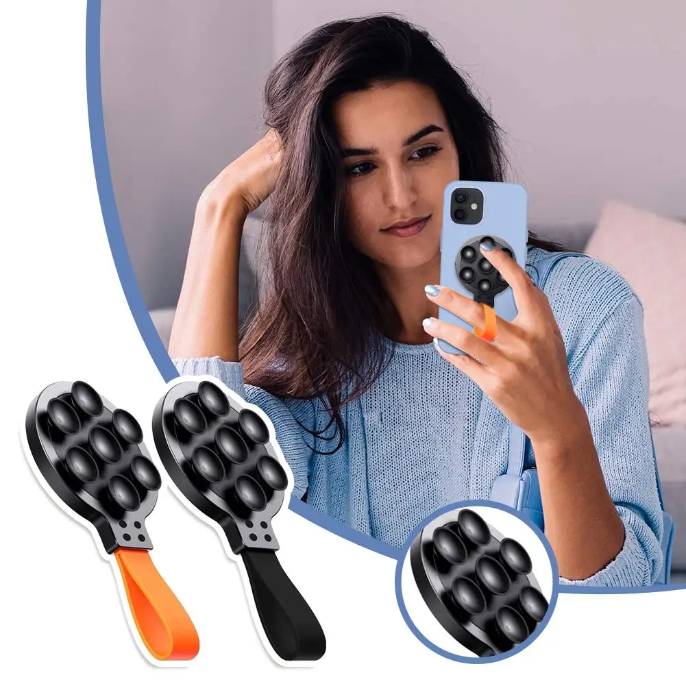 

Magnetic Suction Cup Phone Holder For MagSafe Silicone Suction Phone Case Grip Stand Hands-Free Mirror Shower Mount I2A3