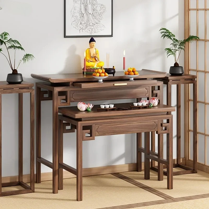 table incense case household Buddhist hall solid wood Buddhist table modern  tribute table shrine cabinet Buddhist niche