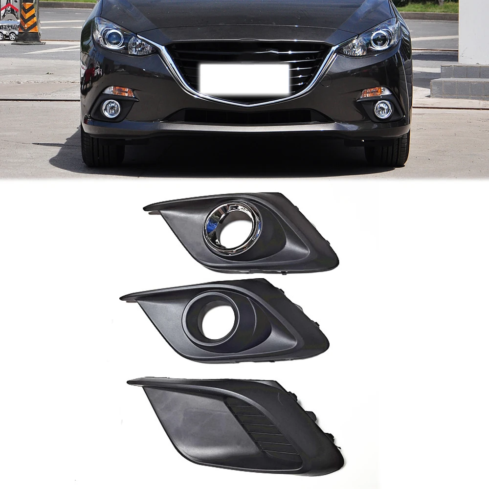 Fog Light Grille Cover Headlight Fog Lamp Frame Hood For Mazda 3 Axela 2014 2015 2016BKD1-50-C11 BKD1-50-C21 BJE1-50-C21A