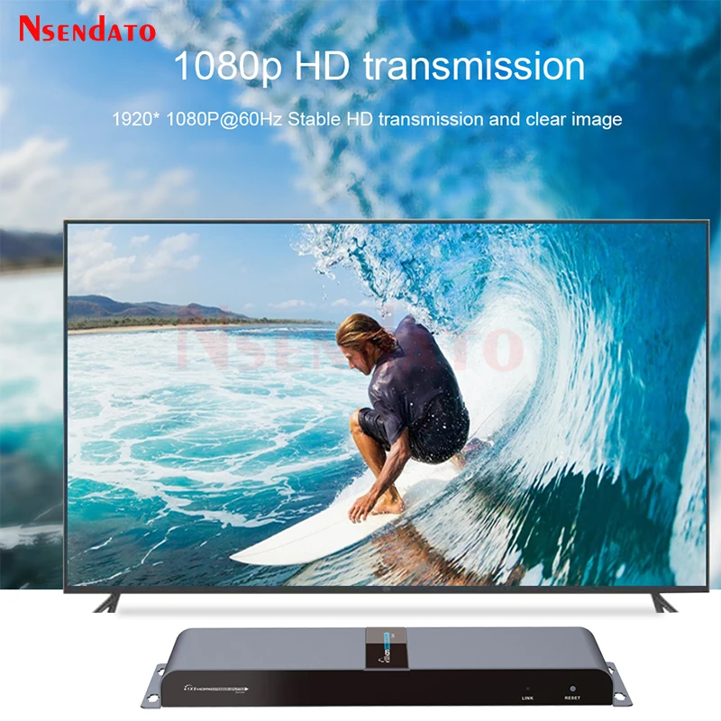 LKV712pro HDMI POE 네트워크 익스텐더 1X2 Cat6/7 RJ45 40M 1080P HDMI 비디오 송신기 수신기 키트 EDID가있는 연장 케이블