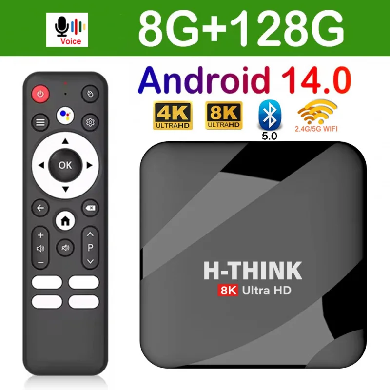 Q96 H-THINK M400 HD 4K 8K Smart TV Box Android 14 8G 128GB Set Top Box Wifi6 Alle Gewinner H313 4G