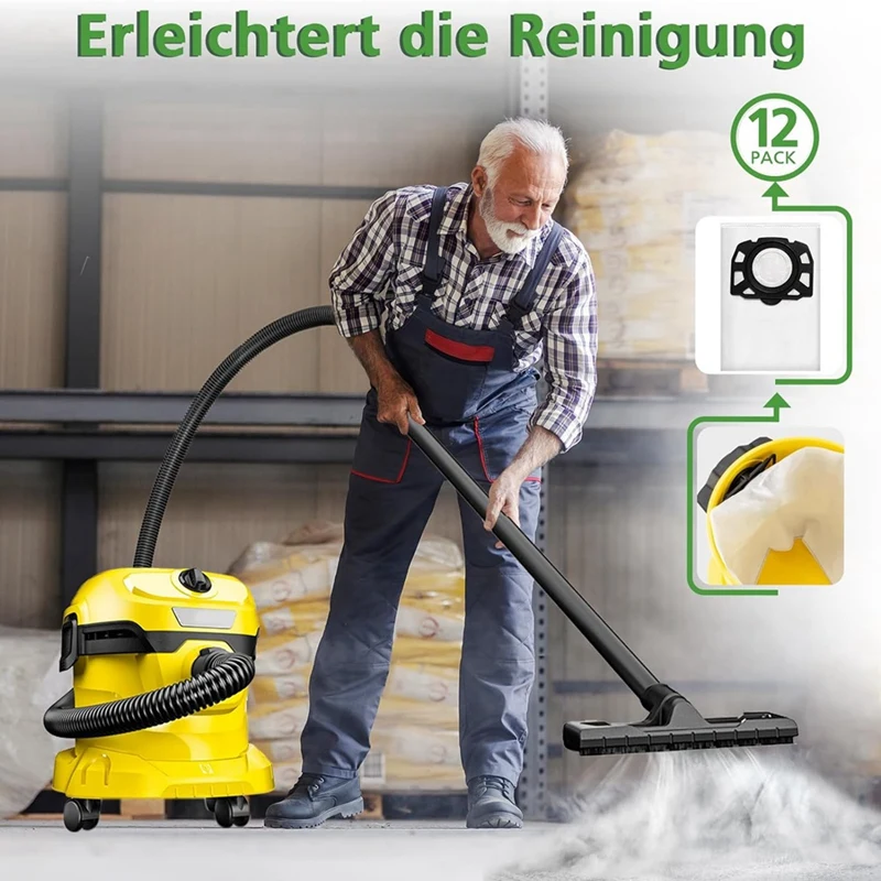 เครื่องดูดฝุ่นถุงกรองชาเหมาะสำหรับ Karcher Kfi 357 KFI357 KA 40ถุงสำรองสำหรับ Karcher ขนาด2.863 314.0WD2 Plus WD3