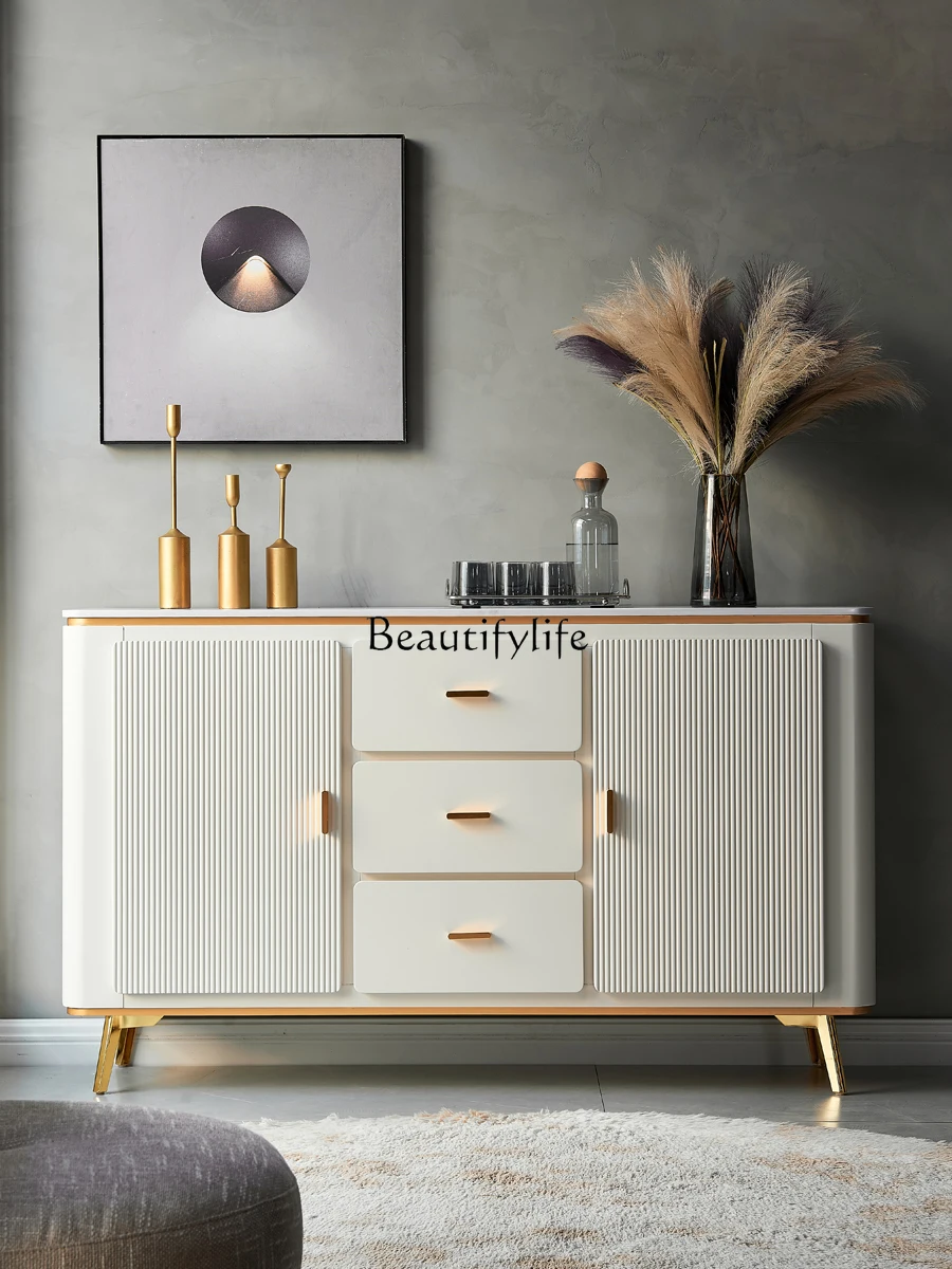 

13Light Luxury Hallway Shoe Cabinet Integrated Living Room Modern Dining Side Locker Bedroom