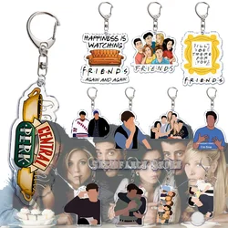 Classics TV Friends Keychain KeyRing Key Chains Chaveiro Cute Cartoon Fashion Friends for Bag Pendant Aaccessories Gift