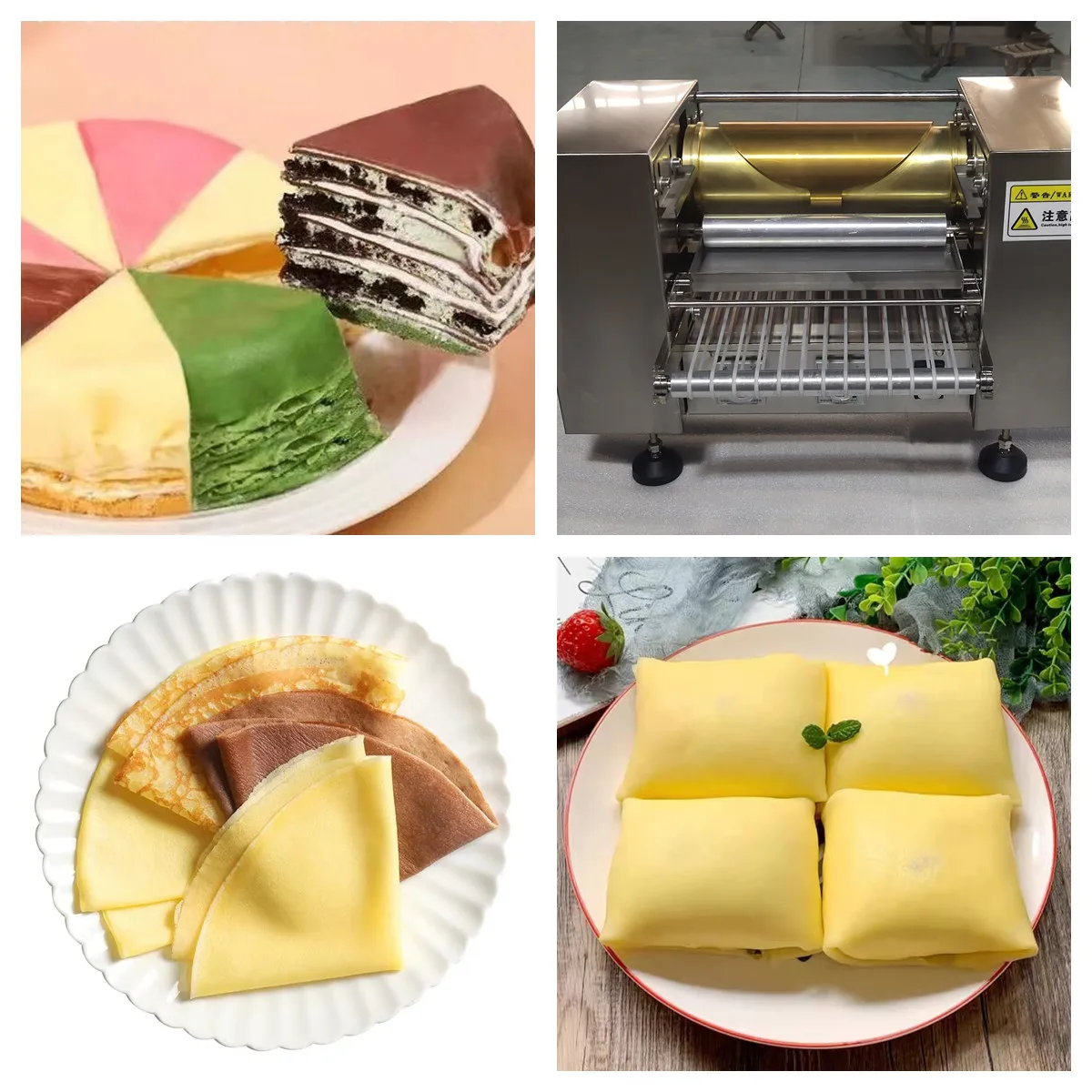 Commercial Use Automatic Mini Mille Crepe Cake Machine Mango Durian Thousand Layer Pancake Spring Roll Skin Crepes Making Maker