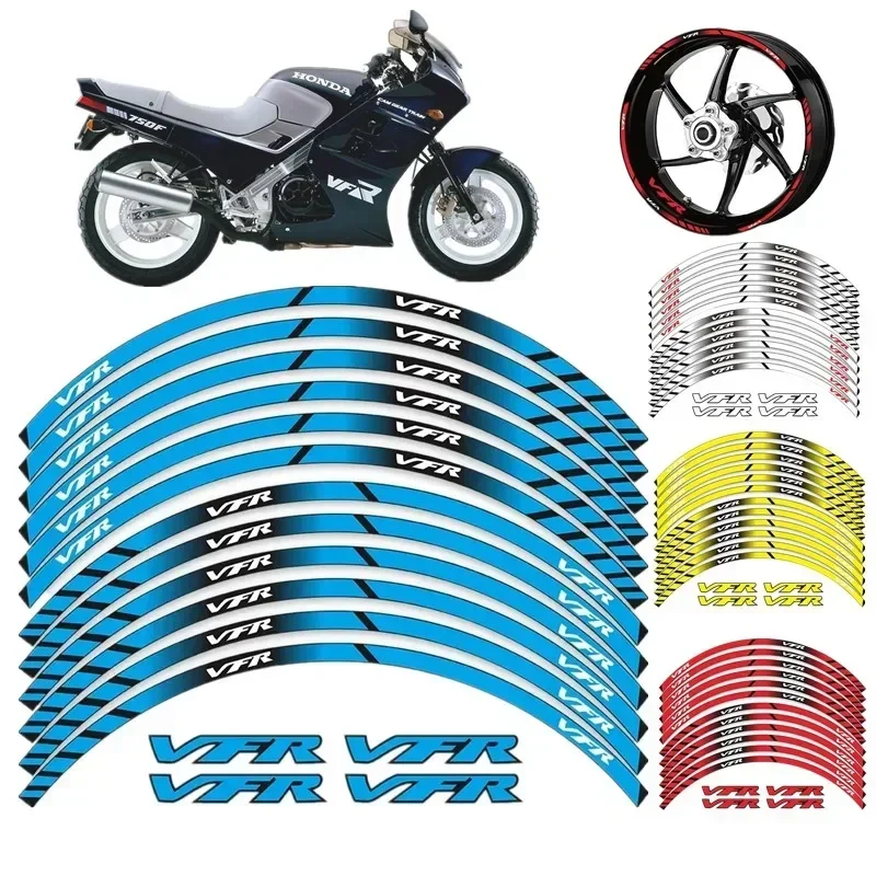 For Motorcycle Motor Parts Contour Wheel Decoration Decal Sticker - C Honda VFR VFR750 VFR800 VFR1200 VFR1200F