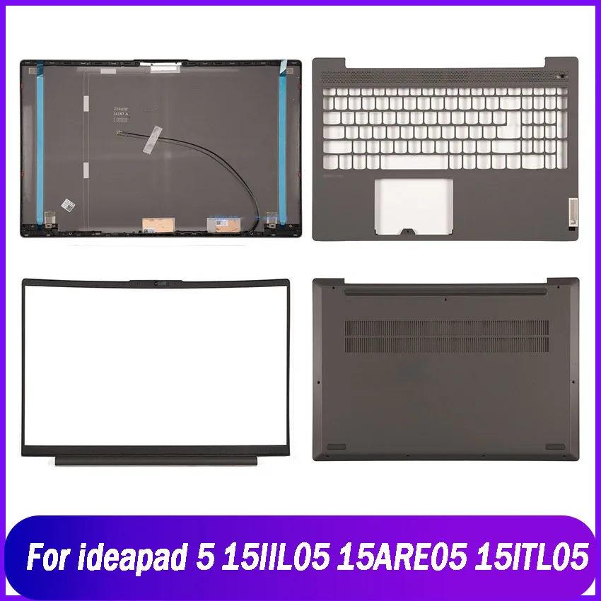 NIEUW Achterdeksel Voor Lenovo Ideapad 5 15IIL05 15ITL05 15ARE05 Laptop LCD Back Top Cover Voorkant Palmsteun Bovenste Onderste Case Grijs