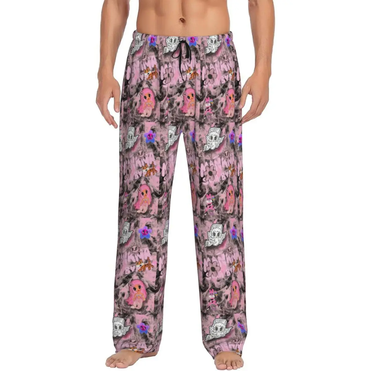 

Custom Singer Karol G Pajama Pants for Men Lounge Sleep Drawstring Sleepwear Bottoms with Pockets