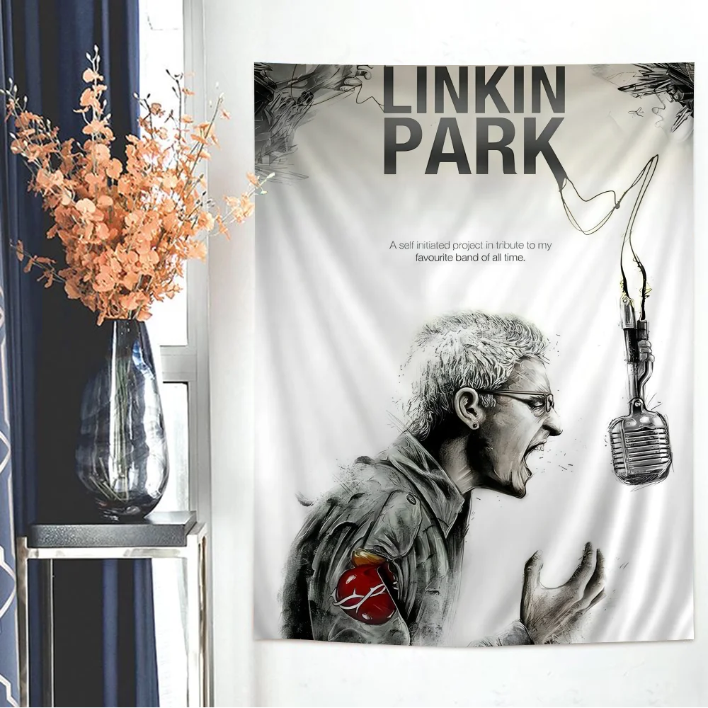 Band L-Linkin Cool P-Park Anime Tapestry Hanging Tarot Hippie Wall Rugs Dorm Home Decor