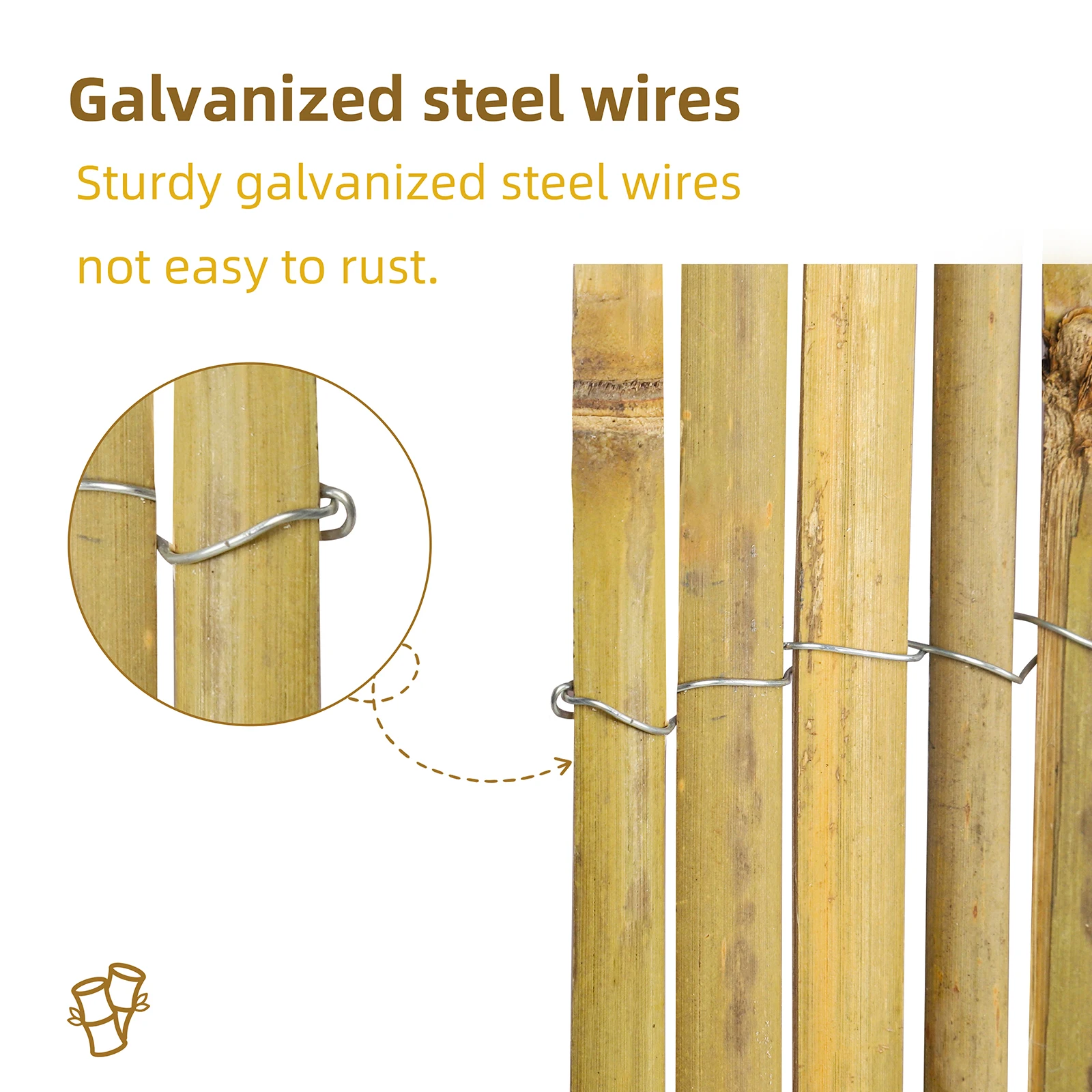 

Натуральная бамбуковая панель-экран 1.2м x 3.9м для сада, ограждение для обеспечения приватности, для использования в помещении или на улице