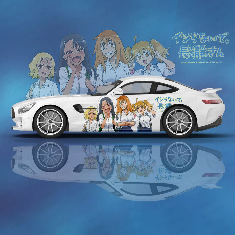 Don\'t Toy with Me, Miss Nagatoro Anime Car Body Stickers Anime Itasha Car Side Decal Sticker Car Body Decoration Stickers