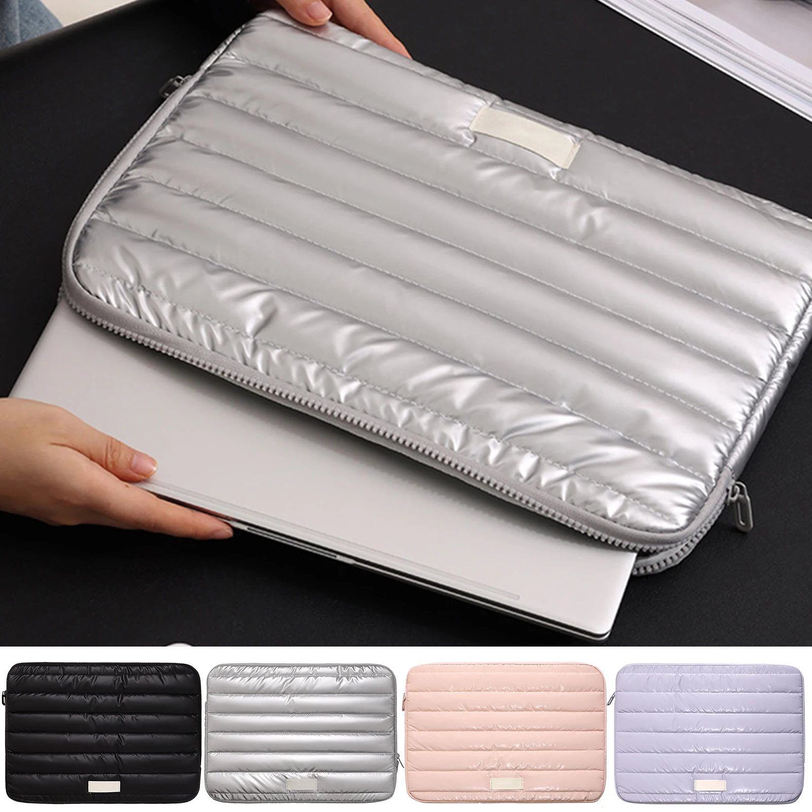 13/14 Inch Puffy Laptop Sleeve Cover Bag For Laptop Cover for MacBook Air iPad Pro Tablet Pouch Bag Fashion Notebook Soft Case