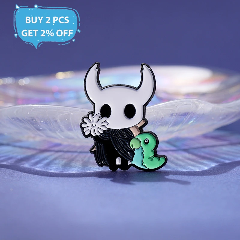 Anime Game Brooch Hollow Knight Character Enamel Pins Cartoon Anime Badge Decorative Brooch Shirt Lapel Pin Jewelry Accessory