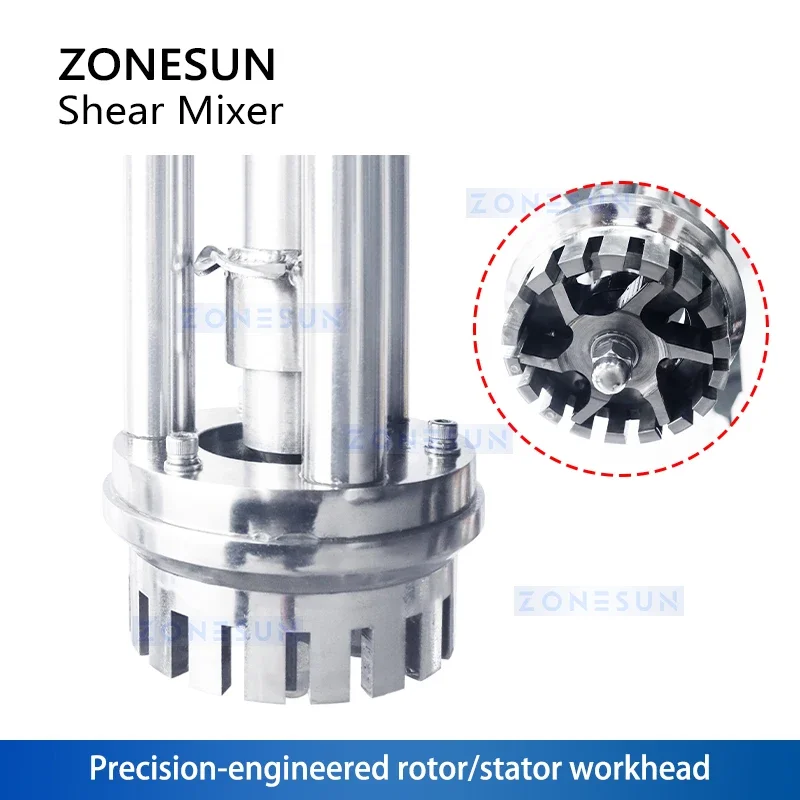 Zonesun High Speed Emulsifier Disperser High Shear Impeller High Shear Homogenizer Rotor Stator Mixer ZS-J400