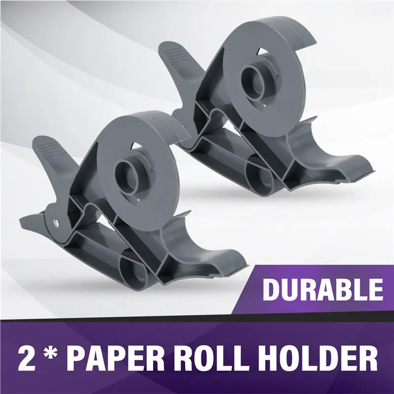 BAAR-2Pcs Paper Roll Holder Tape Dispenser Clamp Tabletop Wrap Gift Wrap Clips Wikkelen Tools Modern Gadgets