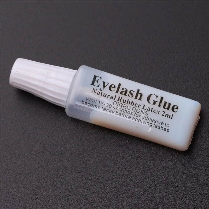 2ml Eyelash Glue Milky White Waterproof Lasting Fast Drying False Eyelash Glue No Irritation Lashes Adhesive Makeup