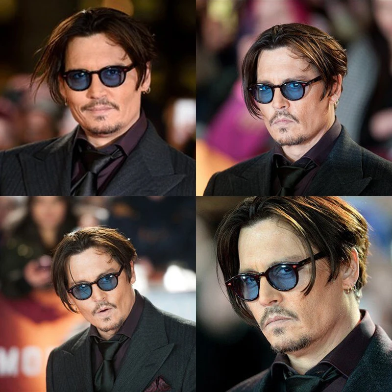 Sunglasses Man Johnny Depp Lemtosh Polarized Sun Glasses Woman Luxury Brand Vintage Acetate Frame Blue Night Vision Goggles