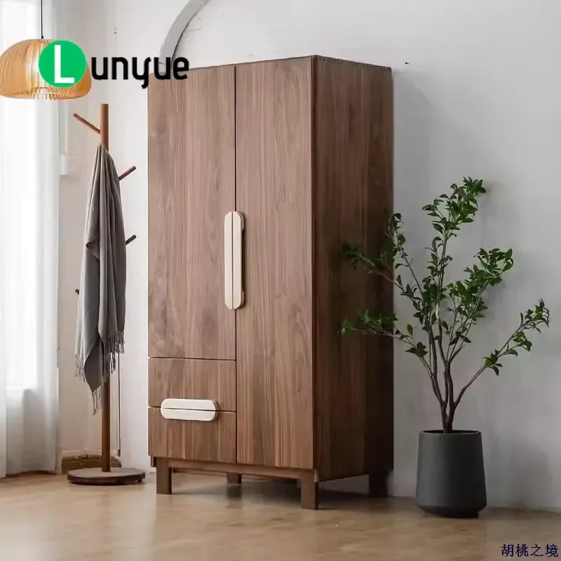 North American Black Walnut Solid Wood Children Wardrobe Eco Friendly Small Locker For Apartment Hard Maple Cherry Wood