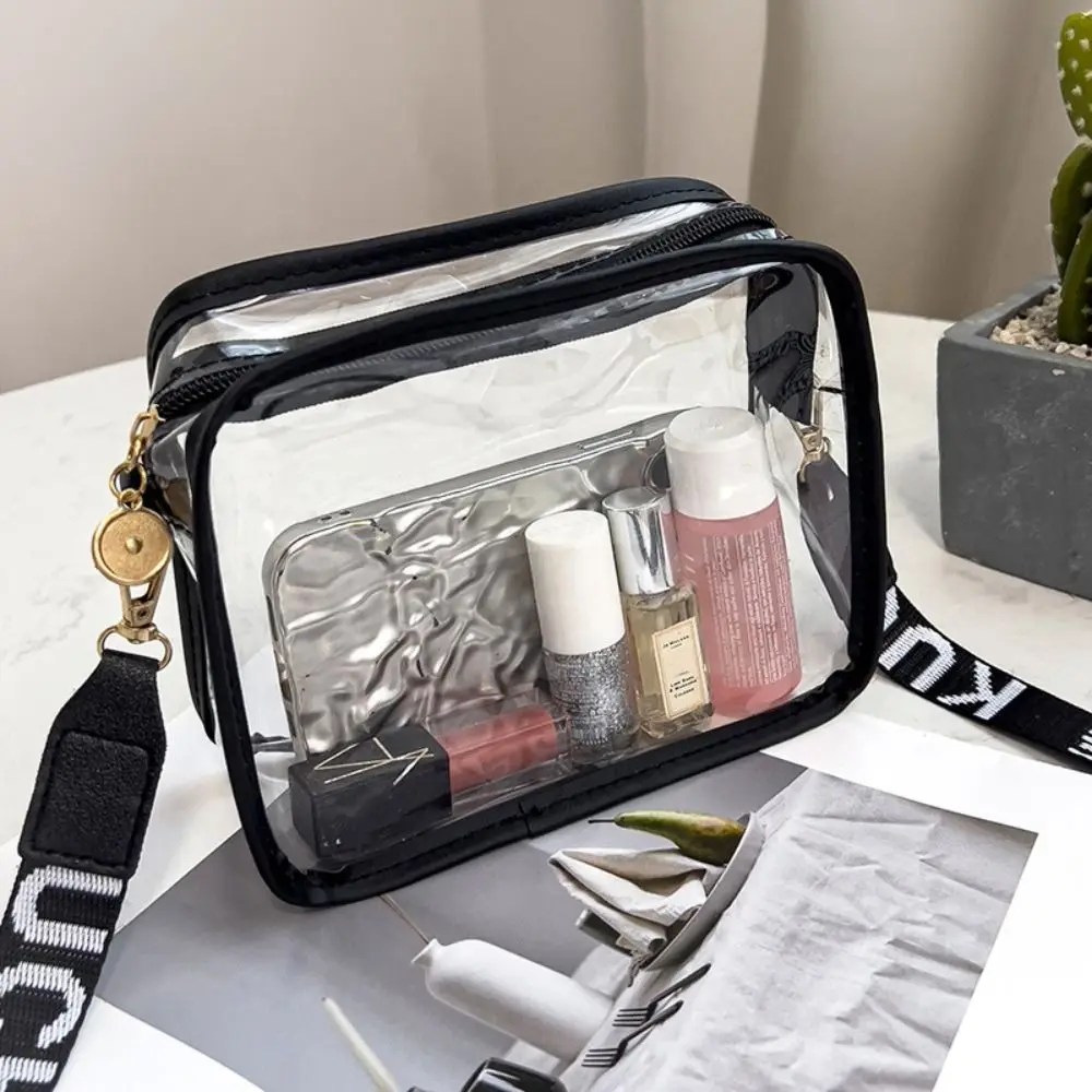 

Simple Purse Transparent Crossbody Bag Candy Color Envelope Bag PVC Jelly Bag Makeup Bag Large Capacity Shoulder Bag Shopping