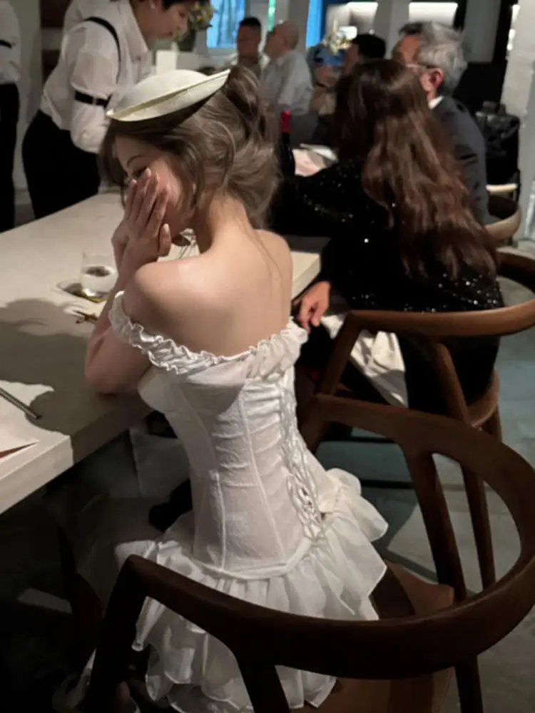 

Korean Sle Unique Beautiful One oulder Top f Skirt Two Piece Set Summer 2025 Trendy Whole Set Comfortable Casual Wear