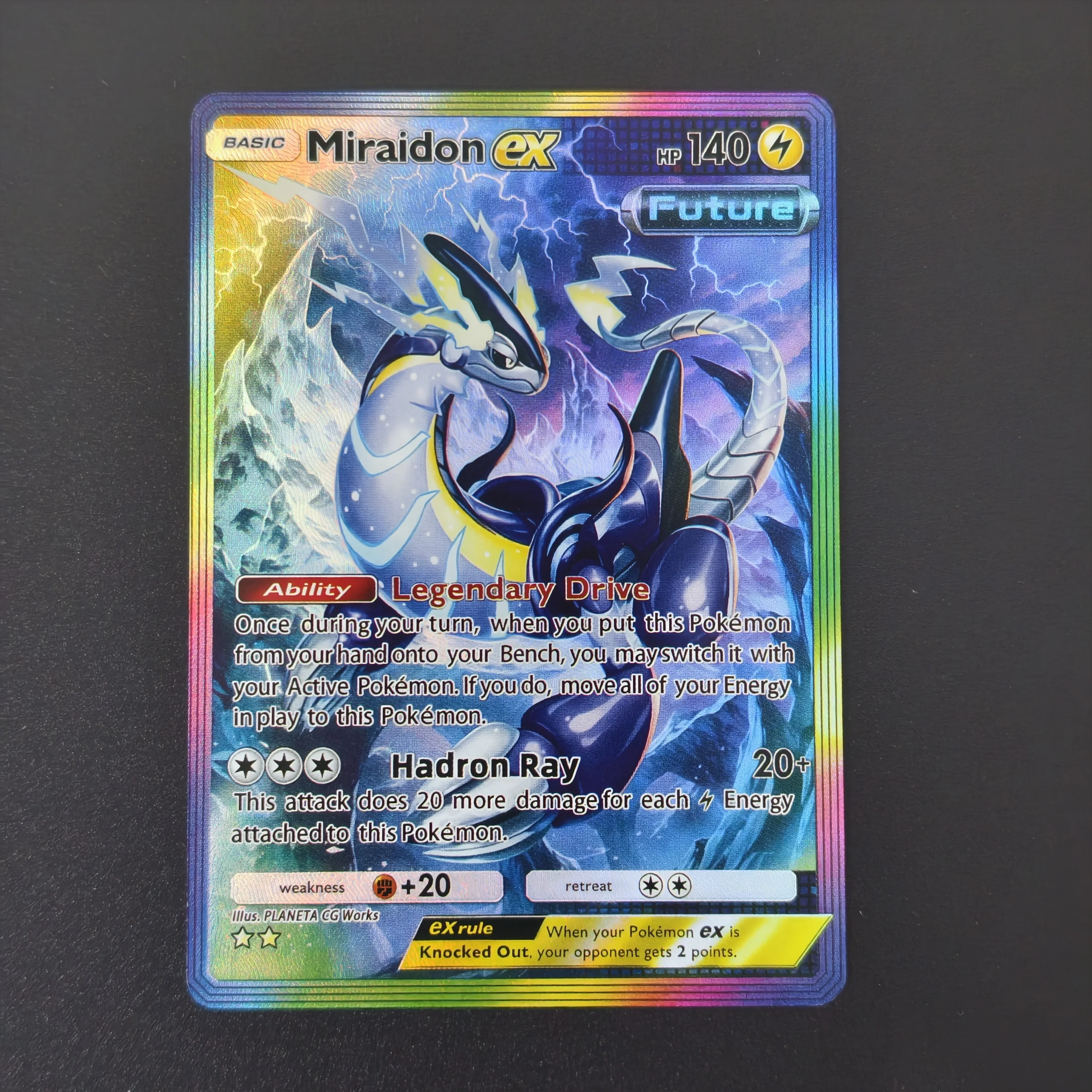 6PCS DIY Pokemon Collectible Card PTCG Pocket Cards Miraidon EX Iron Bundle EX Iron Valiant Iron Boulder Full Art Rare Holo Card view 2