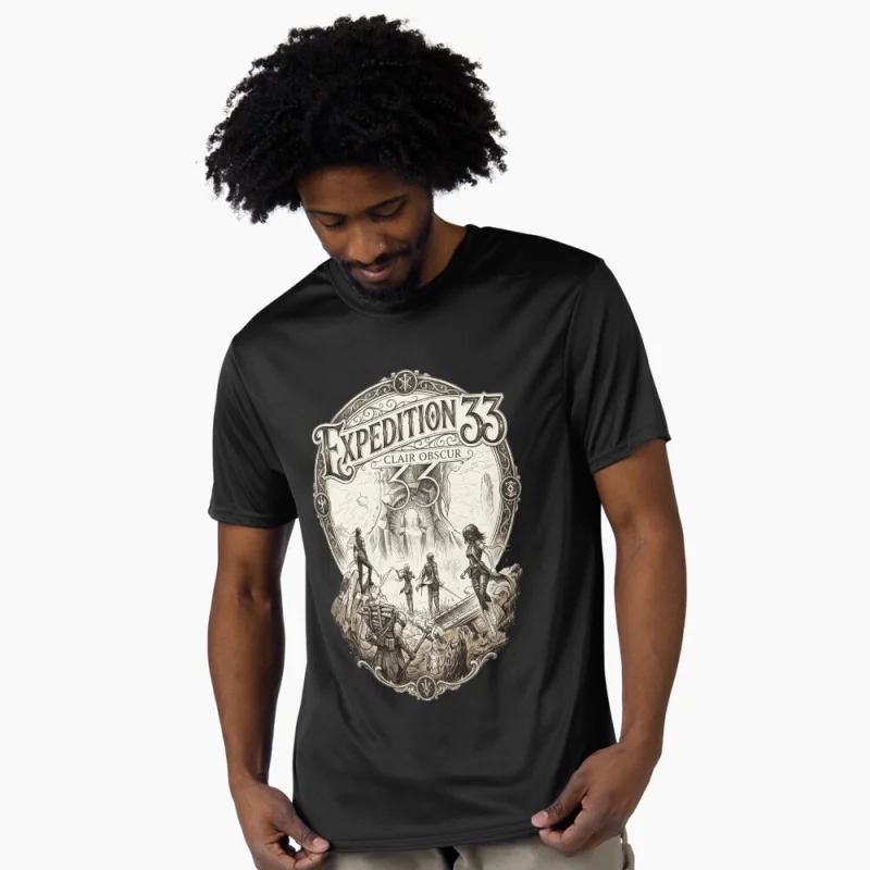 

0409 Expedition 33 Clair Obscur RPG Gift tee for gamer 100% cotton printed Men's Short Sleeve Graphic T-Shirt All size tops