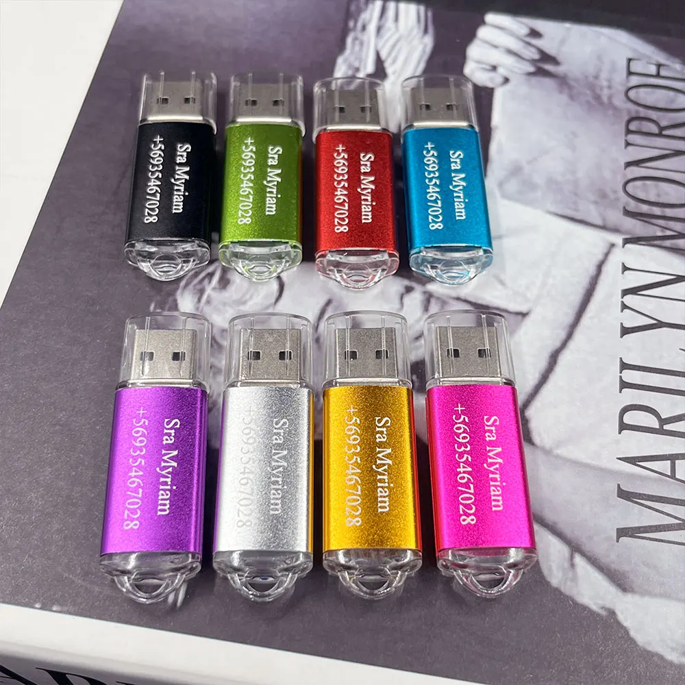 10PCS/lot Metal USB Flash Pen Drive 4GB 8GB 16G Pendrive 32GB 64G Memory Stick Free Customized LOGO Real Capacity U Disk Cle