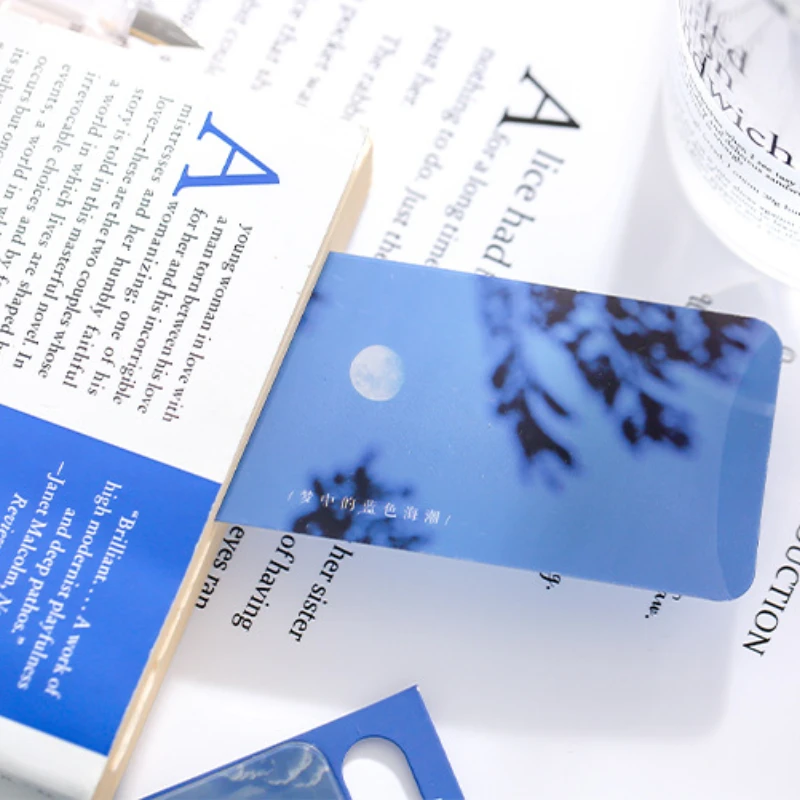 5pcs Dusk Clouds Bookmark Simple Ins Landscape PVC Matte Reading Retro Book Page Marker Message Card Stationery Supplies