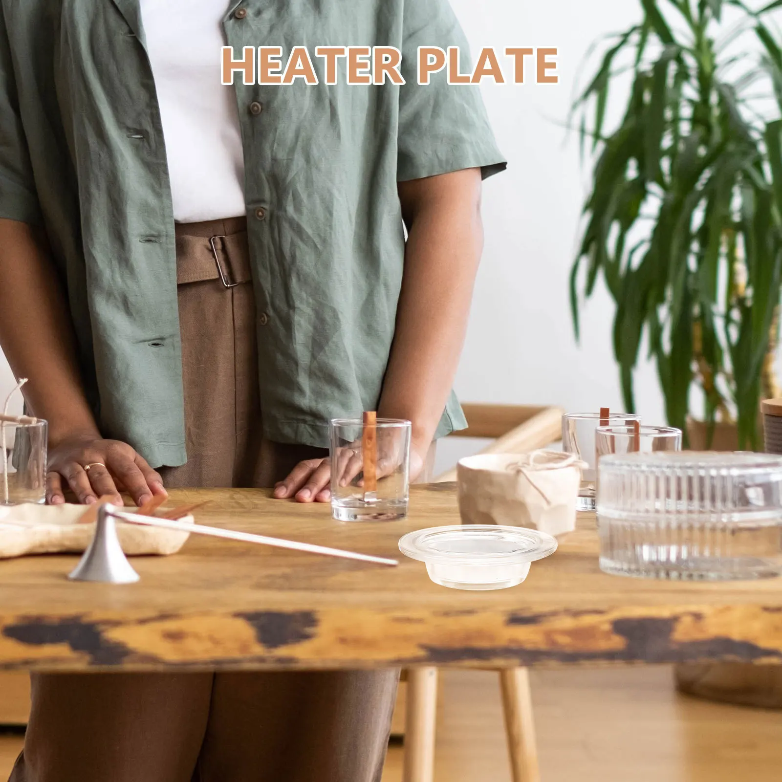 

3Pcs Reusable Wax Melt Dish Glass Replacement for Warmer Deep Hat Aroma Tray Scented Fragrance Diffuser Farmhouse Style Liner