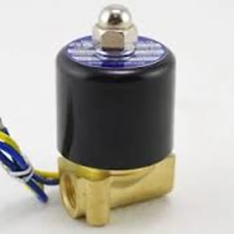 Válvula Solenoide de Gas de latón eléctrico de 1/4 pulgadas, válvula neumática de Gas de 2 vías, Lpg/Ng, válvula normalmente cerrada