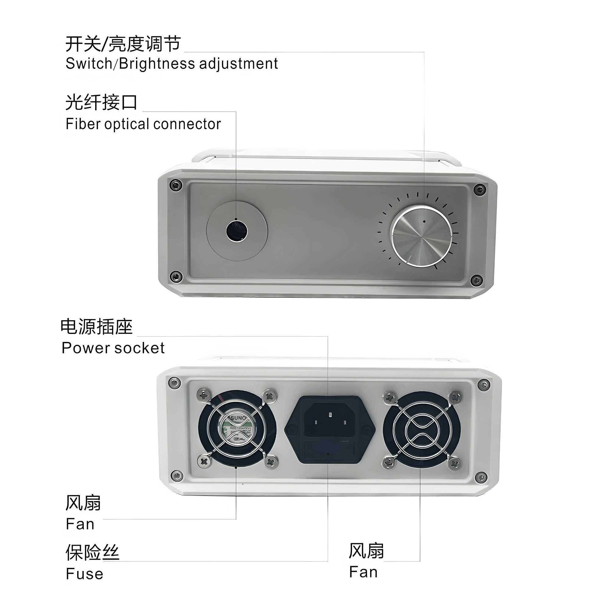 50W 100W Medical Led Cold Light Source Portable Mini Endoscopy Surgical Equipment for Endoscopic microscope otolaryngology
