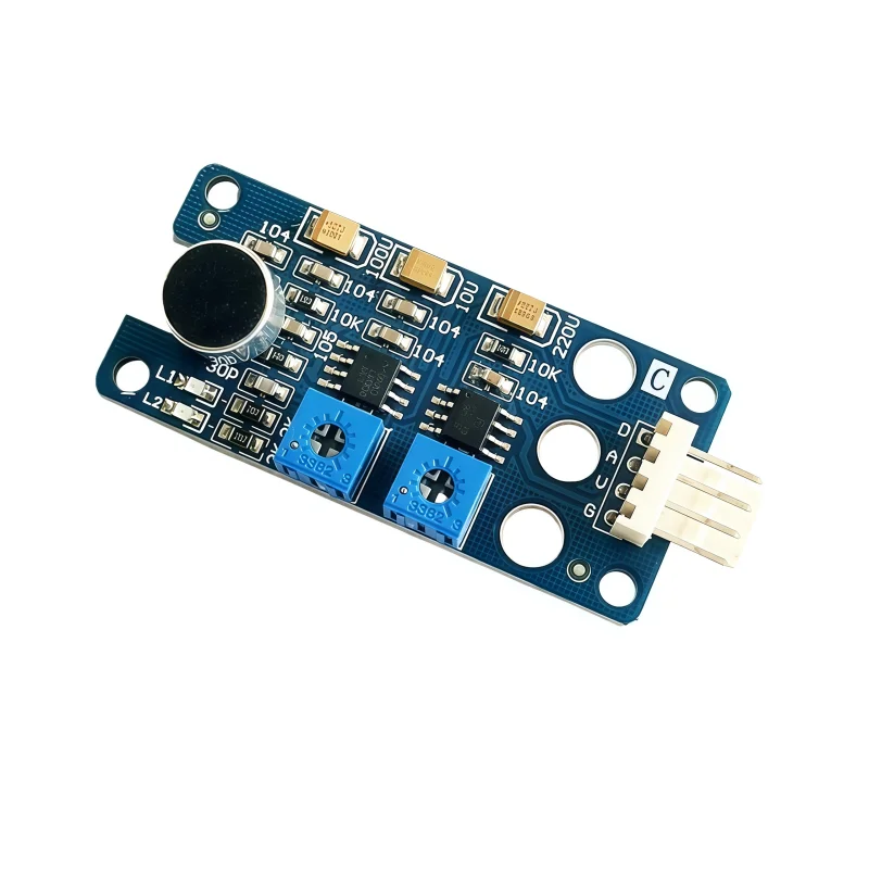 Digital analog quantity sound detection module LM386 audio recognition voice-controlled switch microphone sensor module