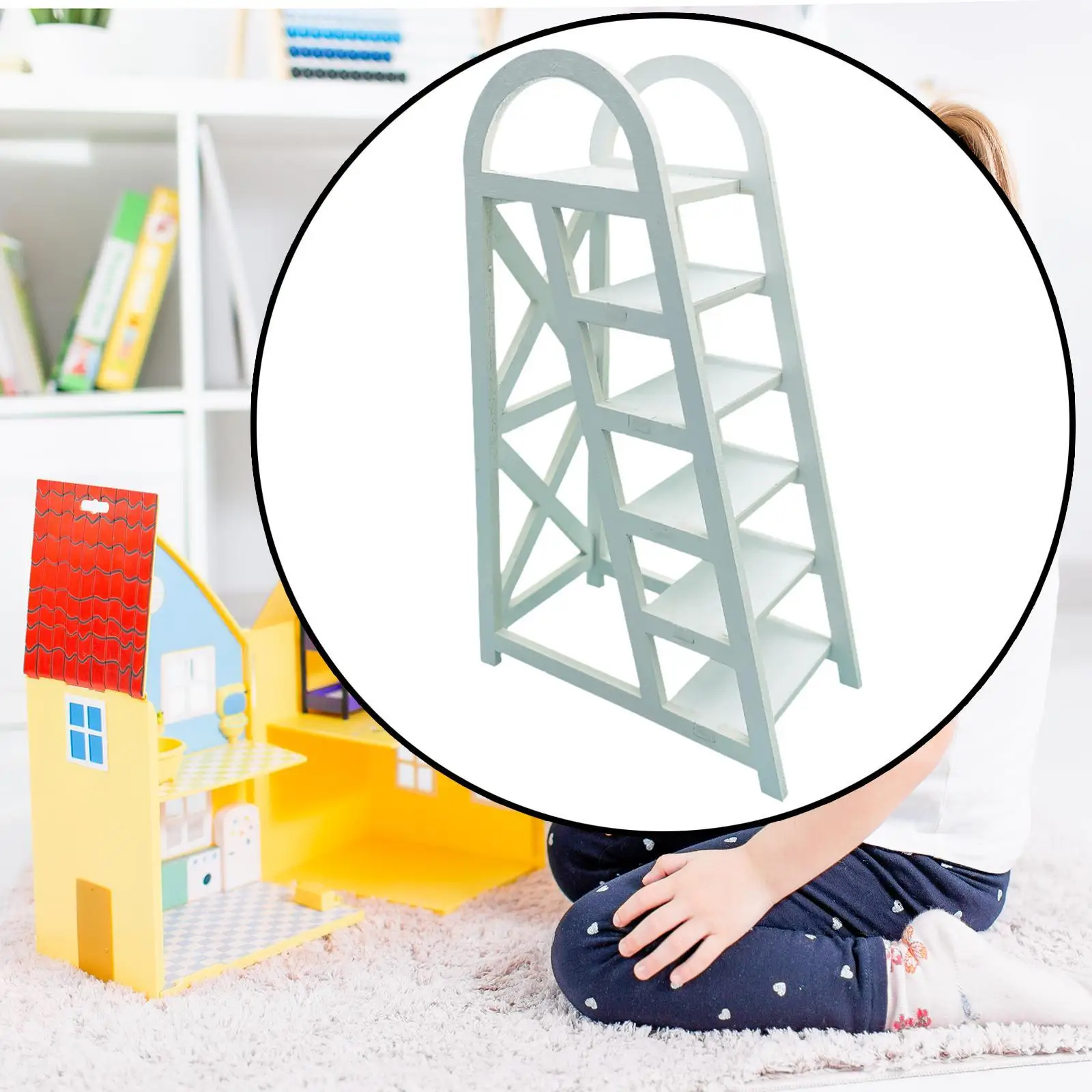 

1/12 Mini Ladder Dollhouse Decoration Accessories Garden Ladder Miniature Scene