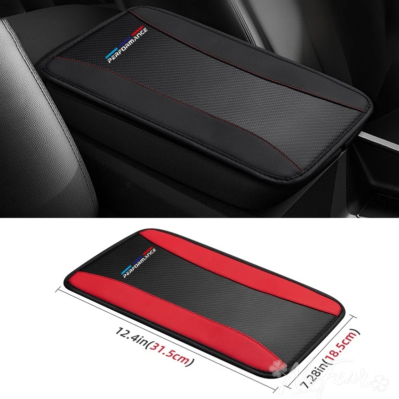 

PU Leather Car Armrest Box Mat Center Console Arm Rest Pad For BMW M Emblem E46 E36 E34 F10 E90F30 E60 F30 E53 E30 E9 E87
