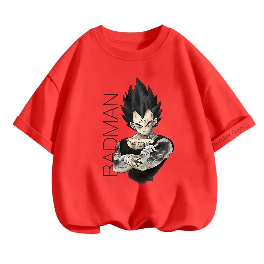 Boys Girls Dragon Ball Z Tshirt Kids Cartoon Anime Graphic Goku Print Short Sleeve T Shirt Tops Sonic Tees Children Teen Clothes