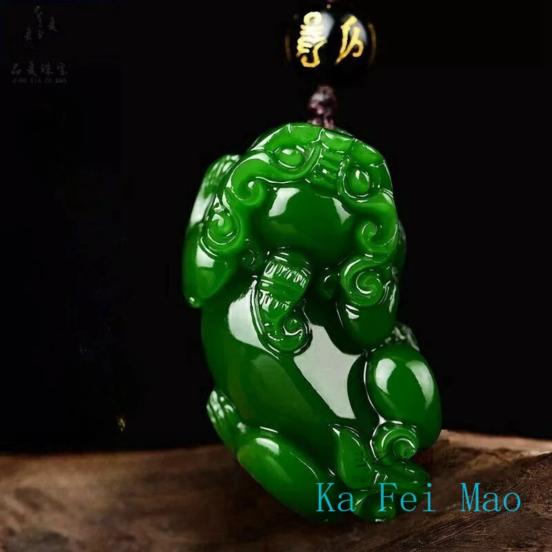 Hetian Biyu Pixiu Pendant for Men and Women Couple Jade Necklace Fashion Feng Shui Wealth Attraction Fashion Jewelry Gift
