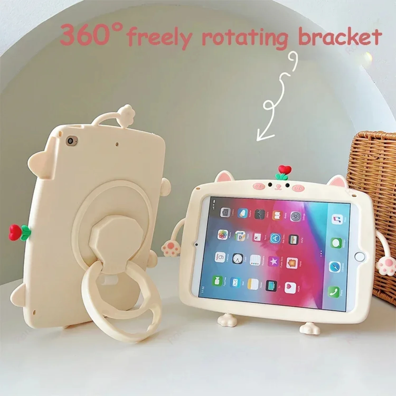 Case    Pad SE 11inch 2023  Friendly Soft Silicone ° Rotating Stand Cover   Pad 10.61'' 2022 Tablet