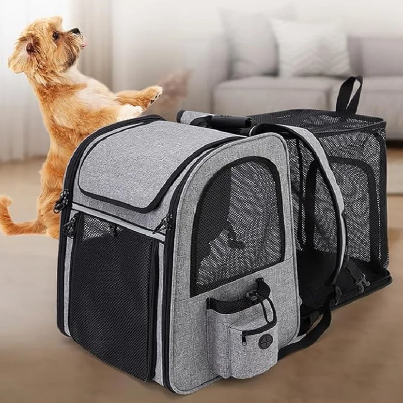 Cat carrier backpack, extensible, breathable, waterproof and foldable, suitable for outdoor pet bags for cats and dogs hiking