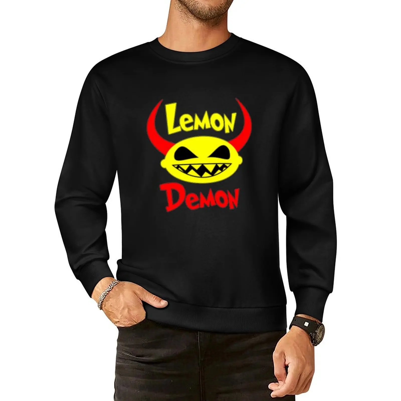 

LEMON DEMON Pullover Hoodie autumn jacket men male clothes men's coat hooded sweatshirt