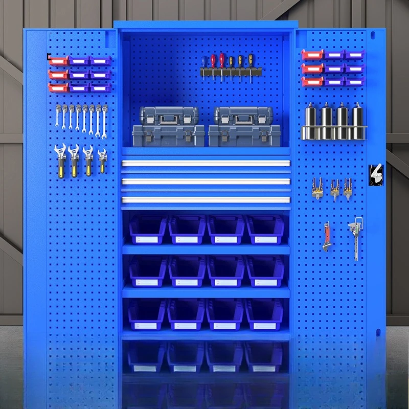 

Heavy Tool Cabinet Workshop Factory Hardware Iron Cabinet Thickened Industrial Grade Locker Auto Repair Parts Storage Cabinet