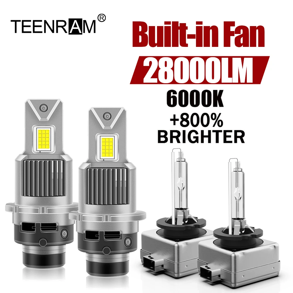 280W D2S D2R HID Xenon Headlight Bulbs 28000LM Double Copper Tube D1S D4S D4R Auto Headlamps 6000K White 12V LED Car Lights